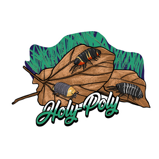 Holy-Poly Isopods exclusive - Glossy Logo Sticker for sale (isopoda pillbug bioactive reptile)