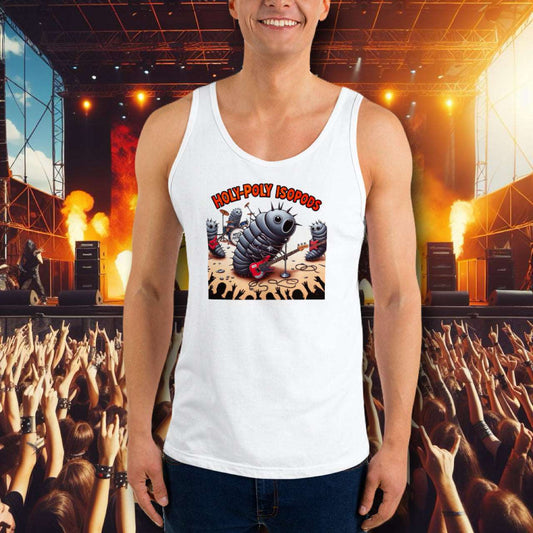 Holy-Poly Isopods exclusive roly poly men’s tank top unisex clothing for sale metal punk rock band bugs funny spiked spiky