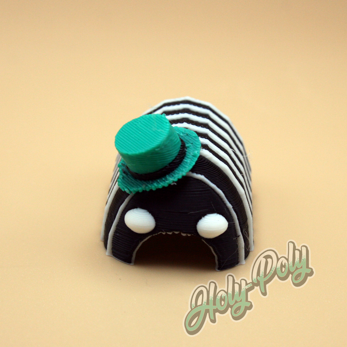 Holy-Poly Isopods exclusive Zebra Top Hat Isopod Hideout St. Patrick’s Day Terrarium Decor
