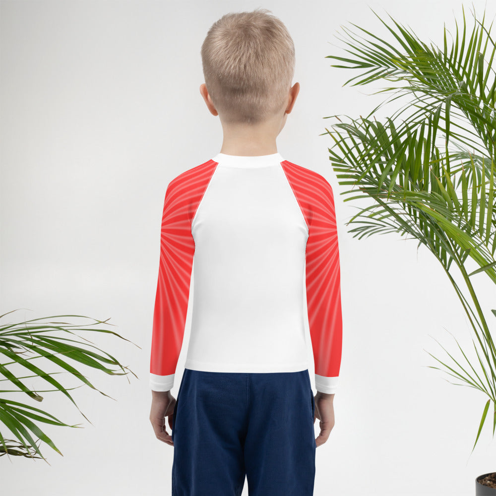 SuperPods - Rash Guard para niños (rojo)