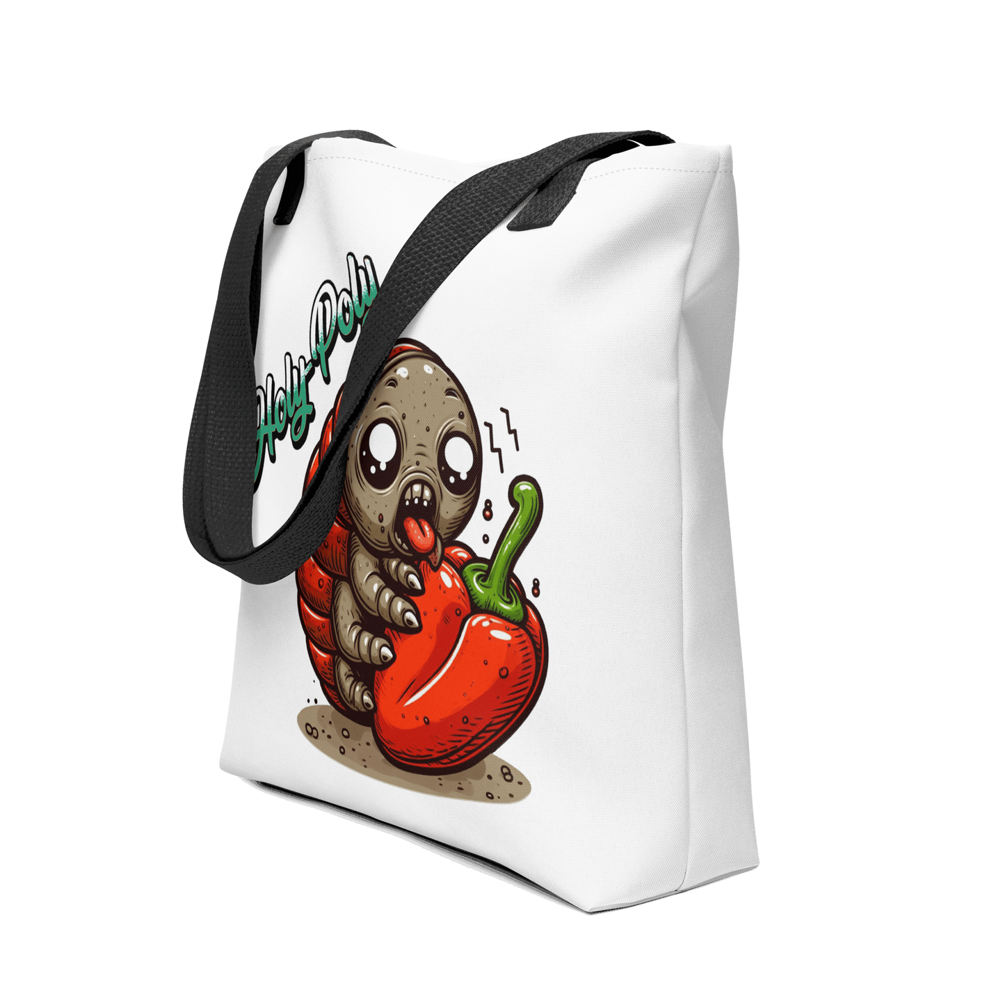 Holy-Poly Isopods exclusive roly poly men’s for sale brings the heat hit pepper chile funny black white tote bag Pillbug bugs