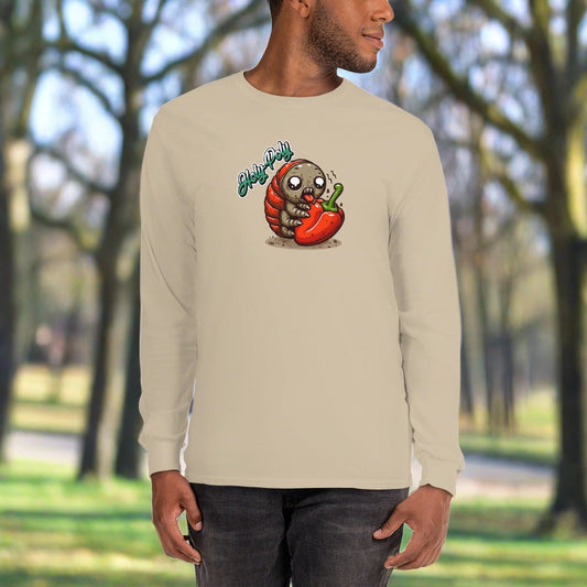 Holy-Poly Isopods exclusive roly poly men’s long sleeve shirt clothing for sale brings the heat hit pepper chile funny