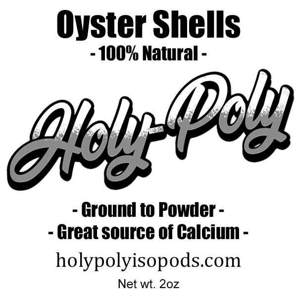 Holy-Poly Isopods exclusive - Ground Oyster Shells Calcium Powder Source (Reptile Bugs Crustaceans essential natural source isopoda pillbug)