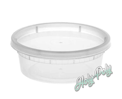 Clear 8 oz deli cup and lid for DIY springtail master cultures