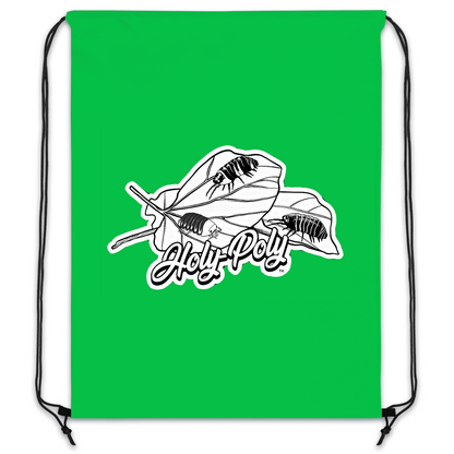 Holy-Poly Isopods Exclusive "Convention Drawstring Bag" (Cinch Backpack) green white