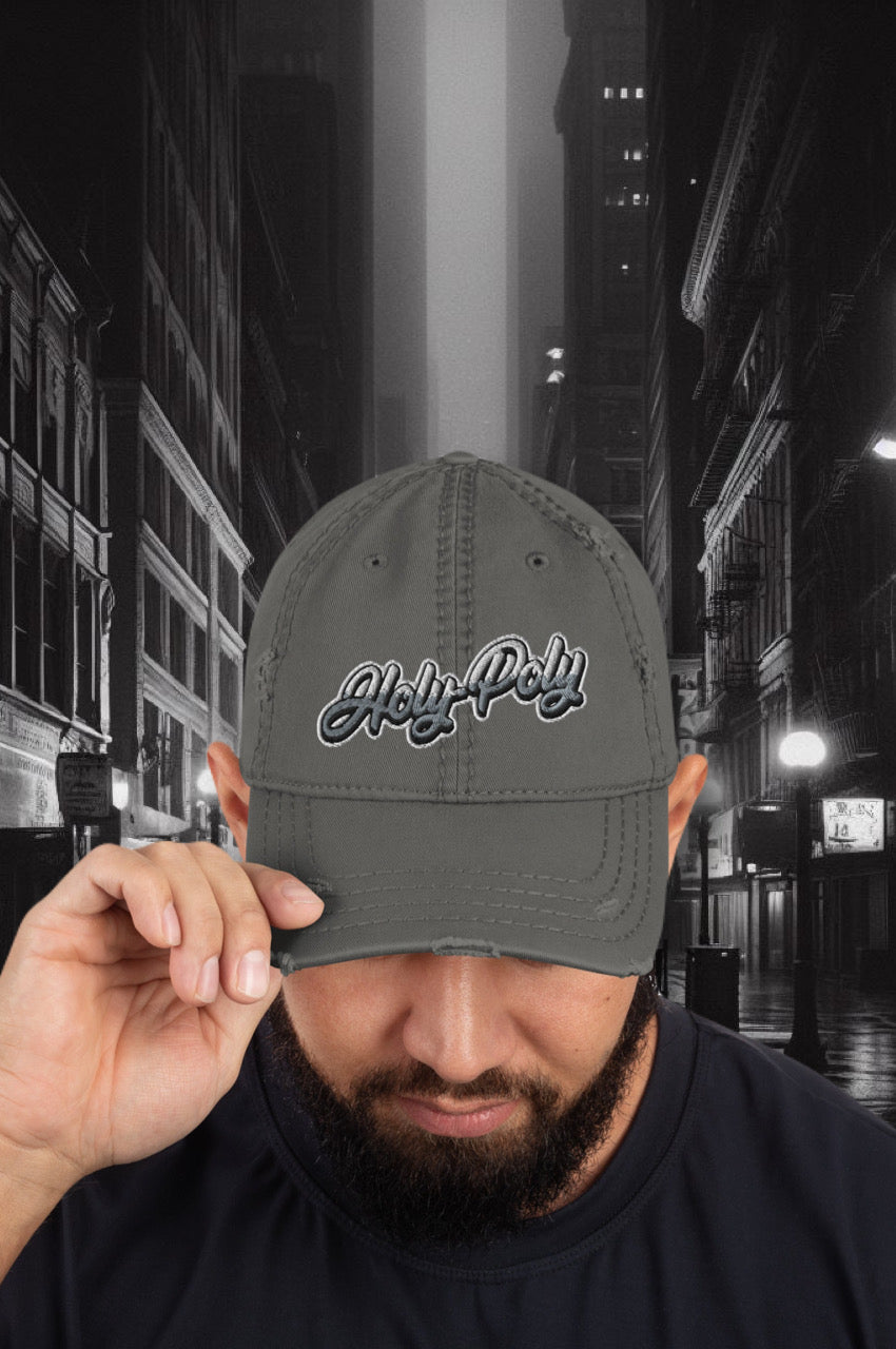 Holy-Poly Isopods exclusive distressed dad adjustable hat grey for sale