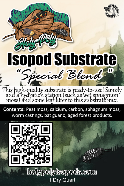 Holy-Poly Isopods' - Isopod Substrate "Special Blend" (Dirt, Soil, Moss, detrivore)