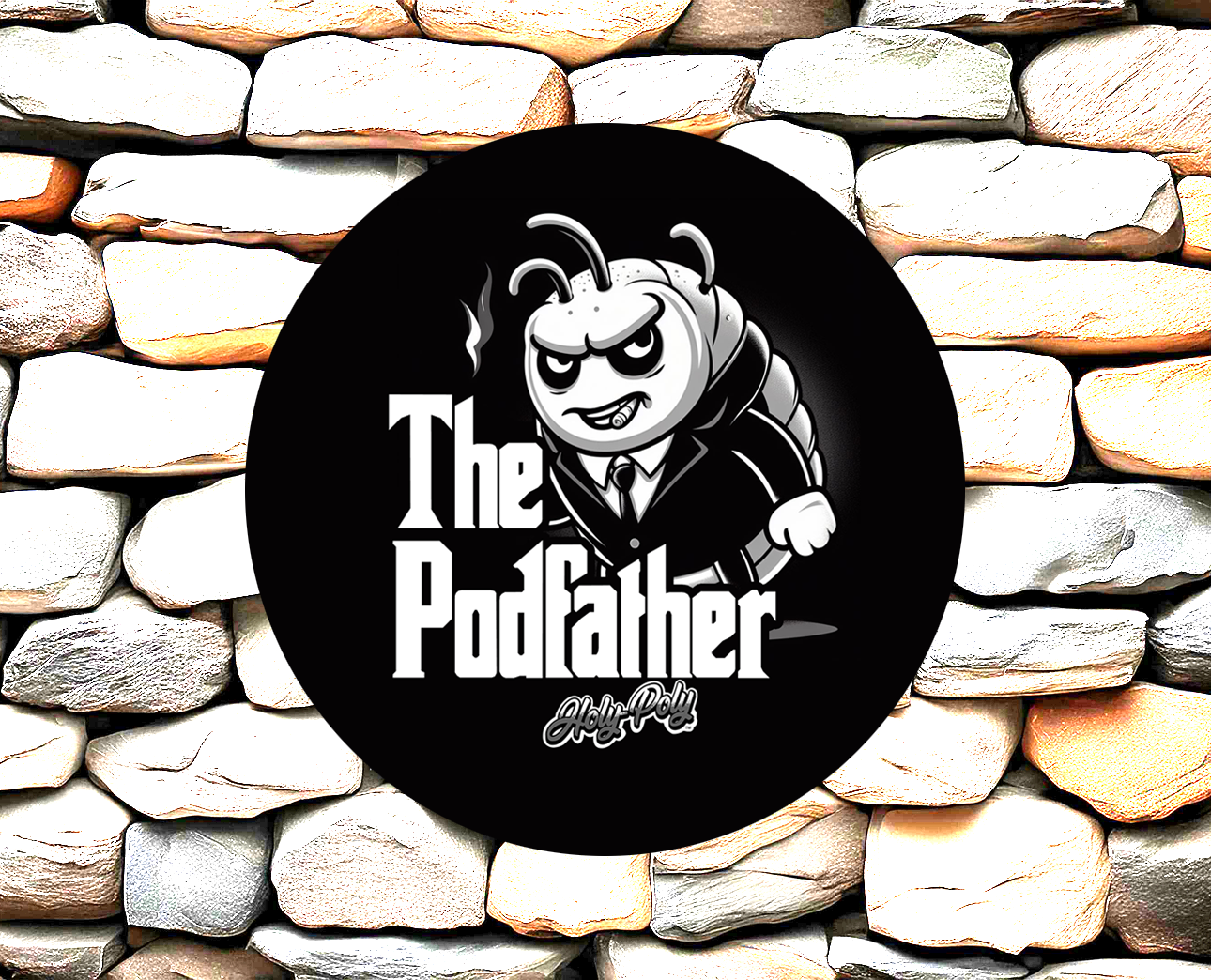 Holy-Poly Isopods - The Podfather (2" Circle Sticker)