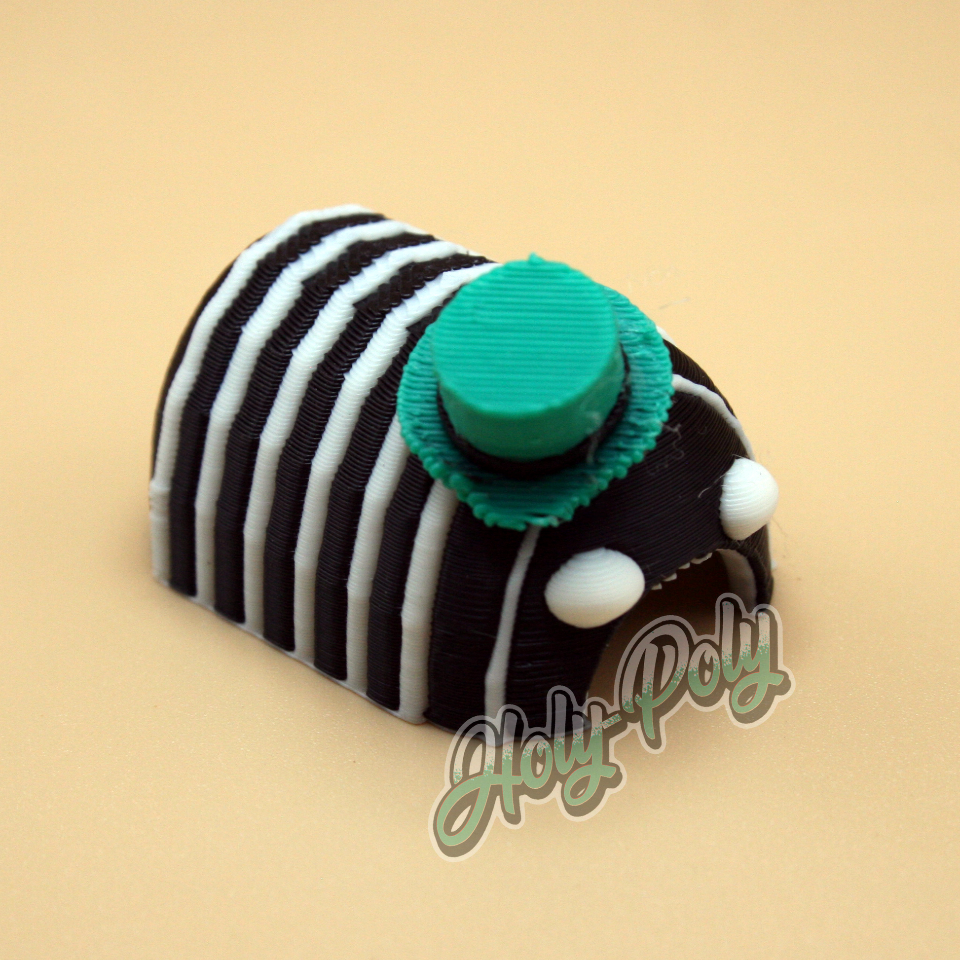 Holy-Poly Isopods exclusive Zebra Top Hat Isopod Hideout