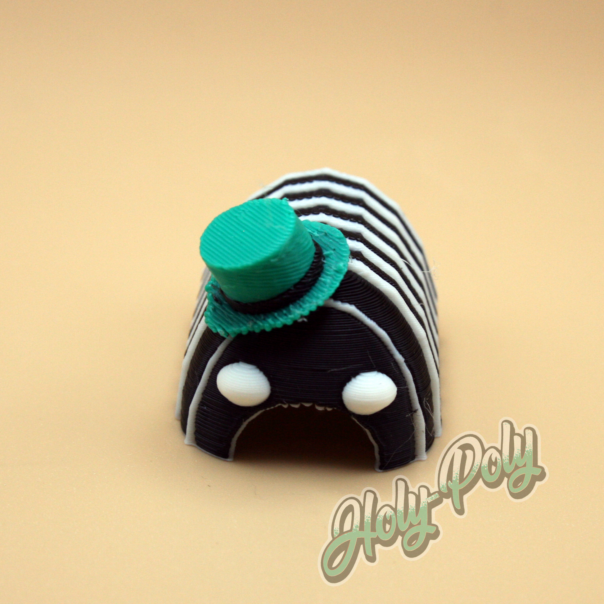 Holy-Poly Isopods exclusive Zebra Top Hat Isopod Hideout