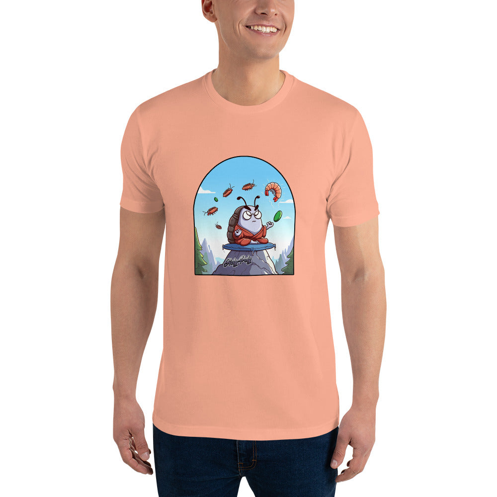 The Angry Monk isopod t-shirt, desert pink