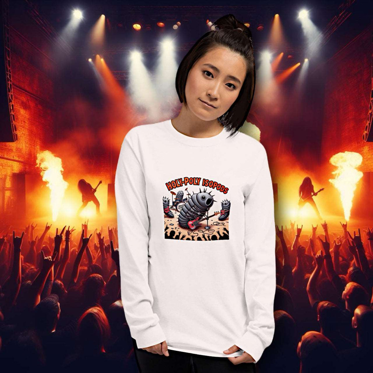 Holy-Poly Rocks!!! isopod rock band long sleeve shirt