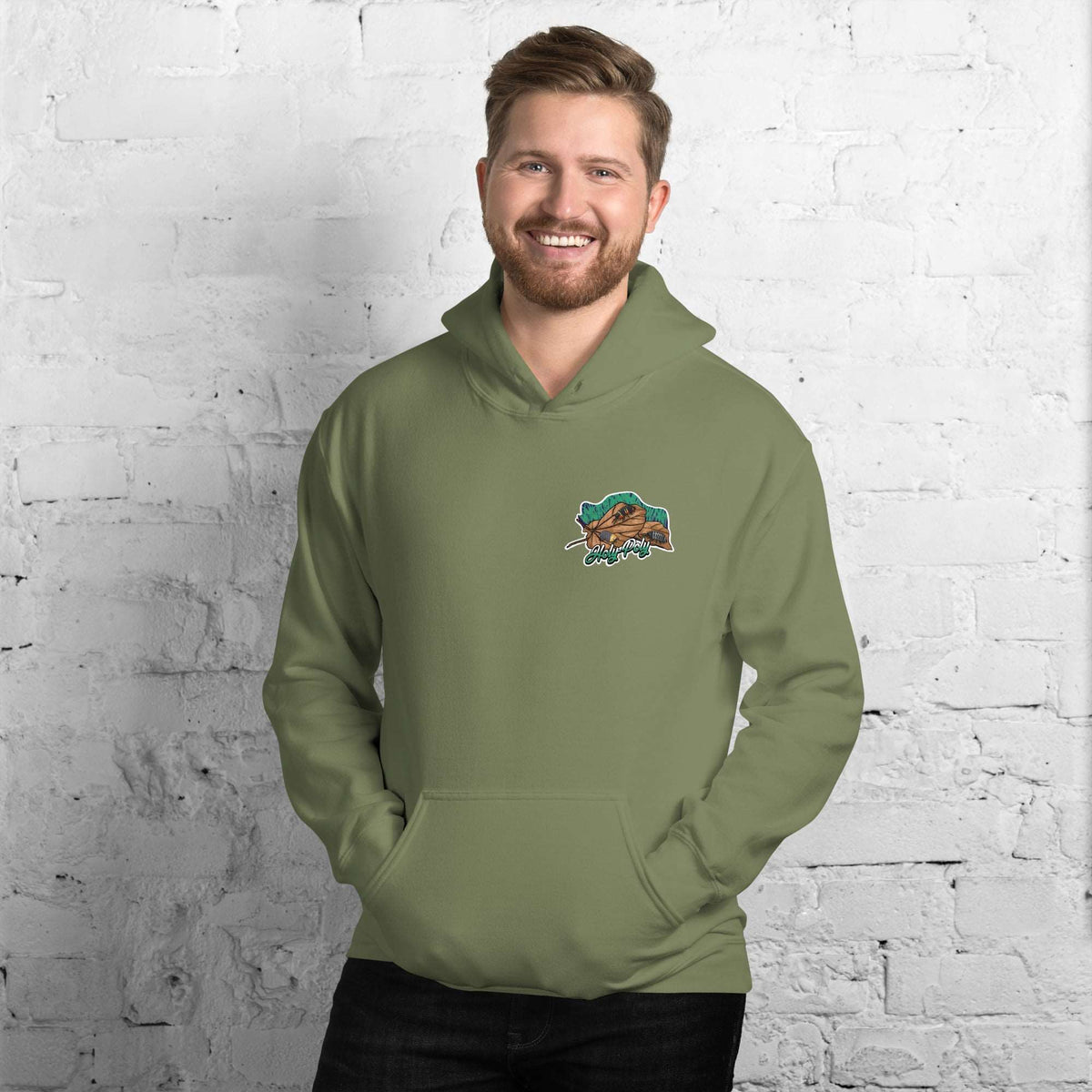 Holy-Poly Isopods logo hoodie, color option