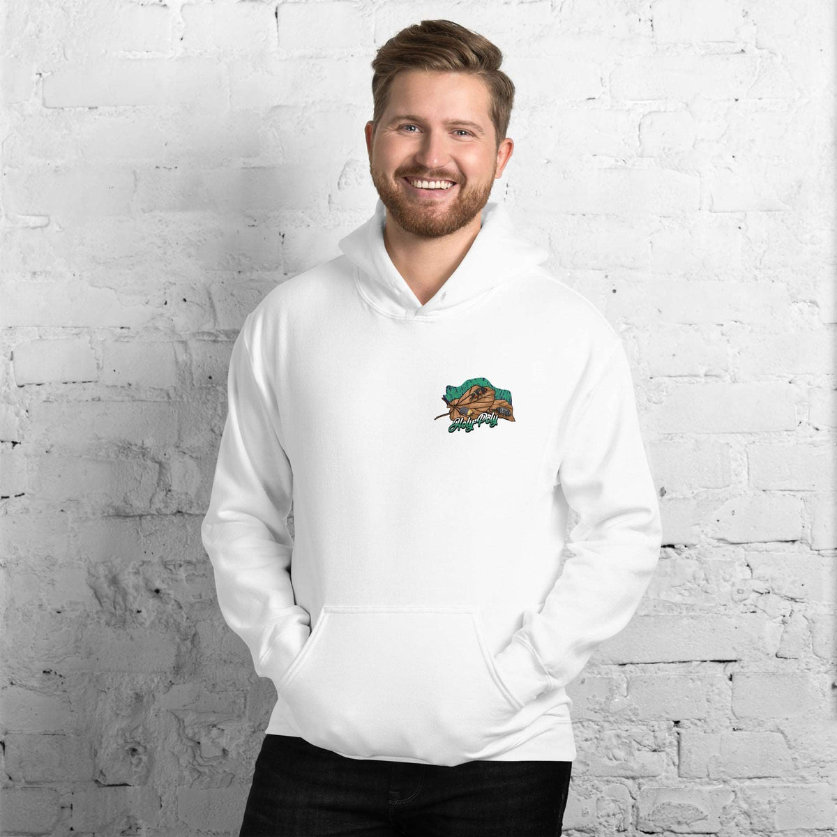 Holy-Poly Isopods logo hoodie, color option