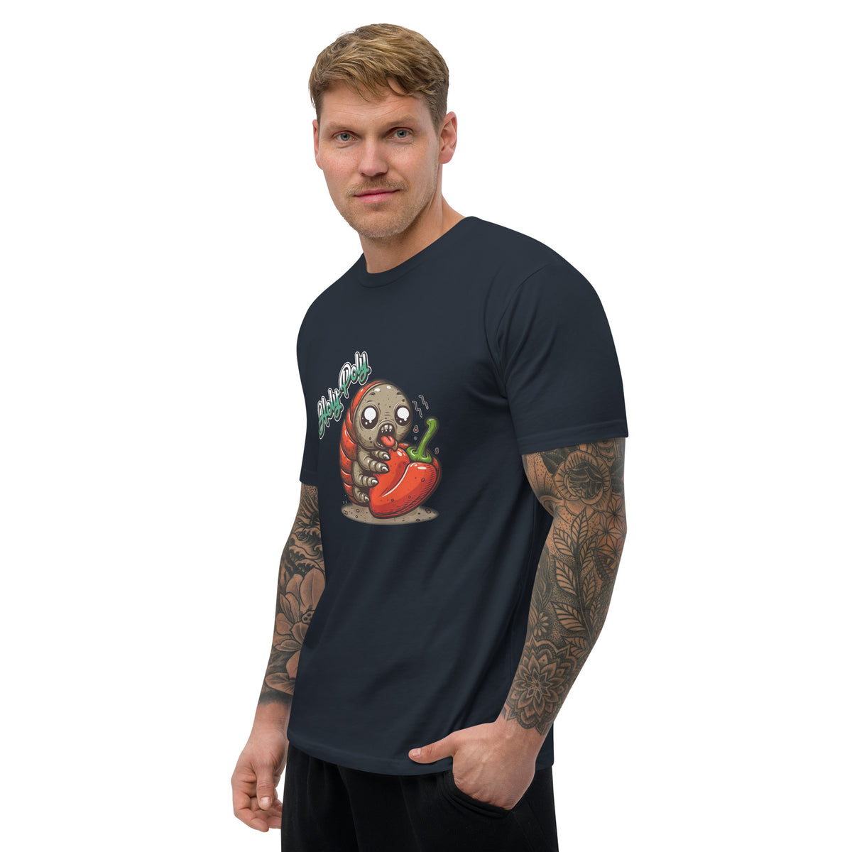 Peppers & Pods isopod t-shirt, navy blue