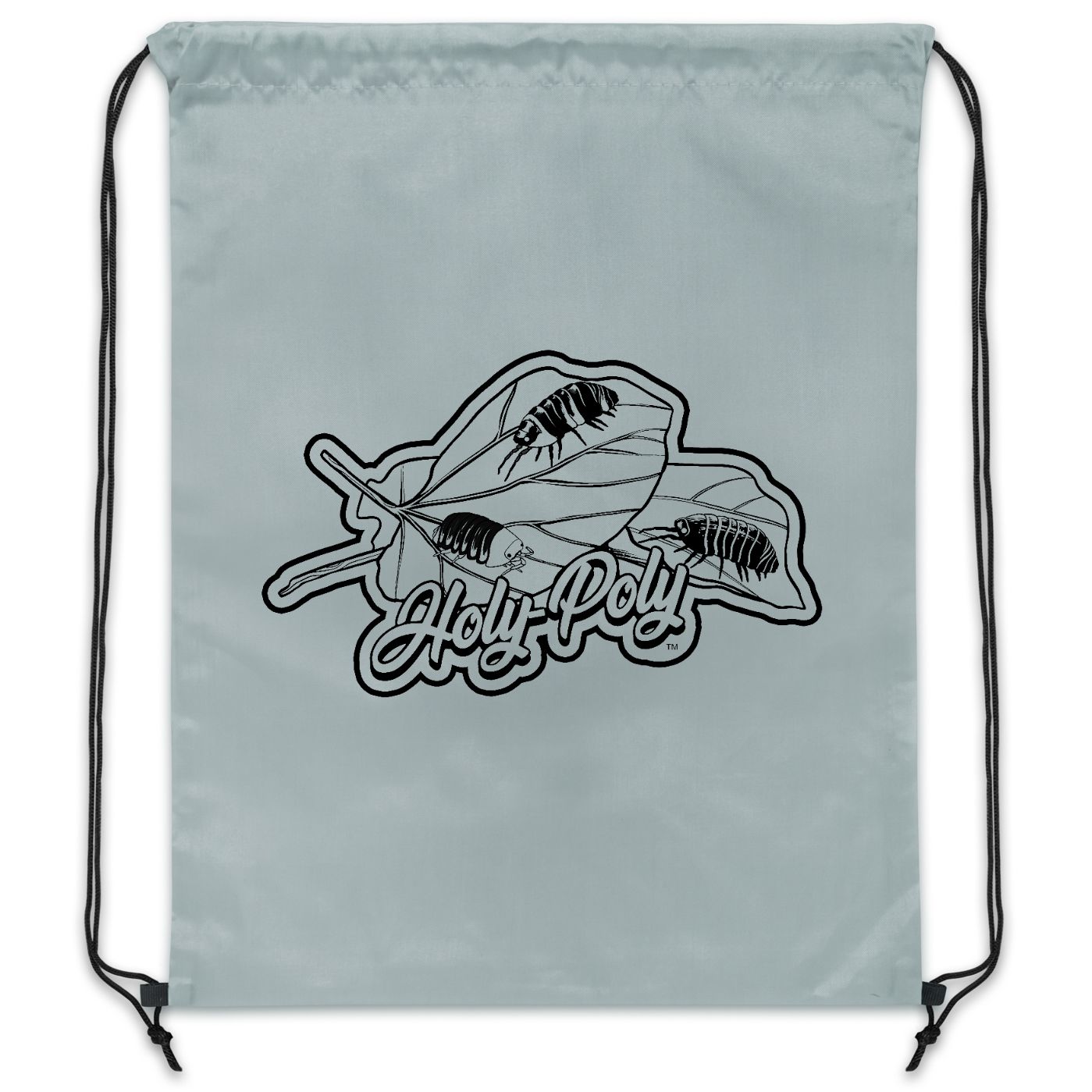 Holy-Poly Isopods Exclusive "Convention Drawstring Bag" (Cinch Backpack) grey black