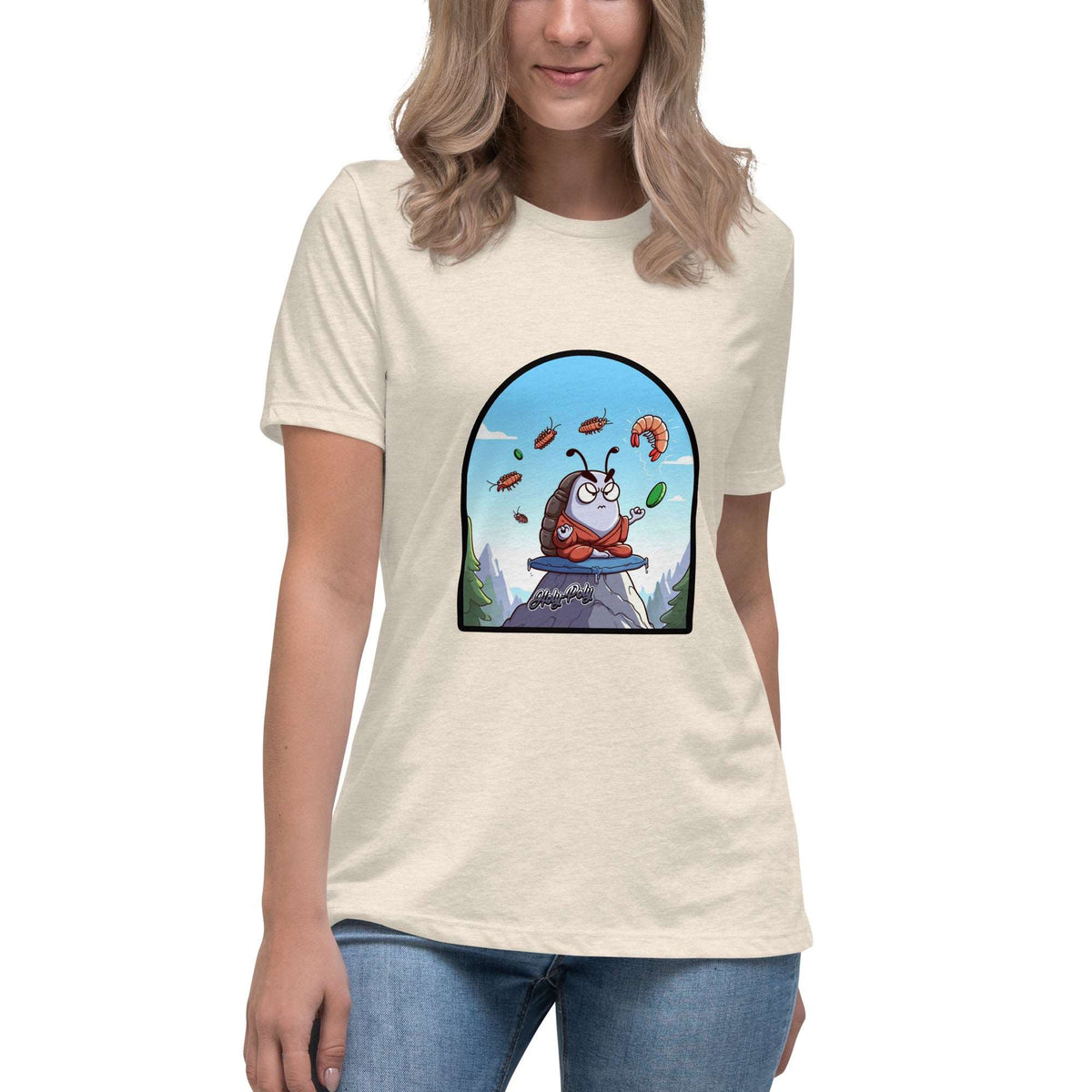 The Angry Monk isopod women's t-shirt, color option