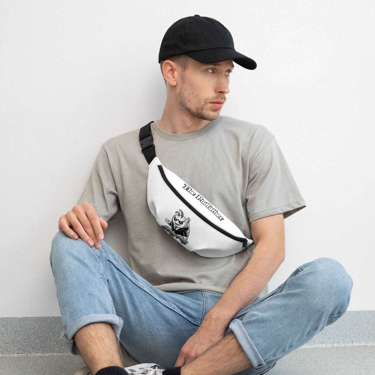 The Podfather mobster isopod belt bag, black and white